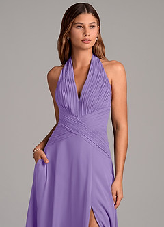 Azazie Elizabeth Bridesmaid Dresses Tahiti A-Line Pleated Chiffon Dress image6