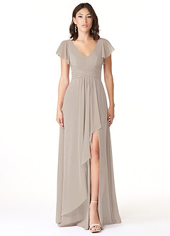 Azazie Omari Bridesmaid Dresses Frost A-Line Chiffon Dress image1