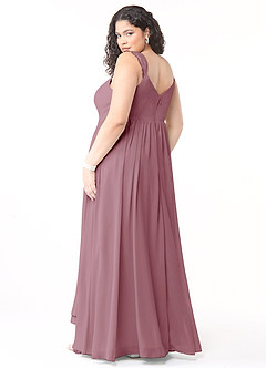 Azazie Cleobella Bridesmaid Dresses Vintage Mauve A-Line Sweetheart Lace Chiffon Dress image11