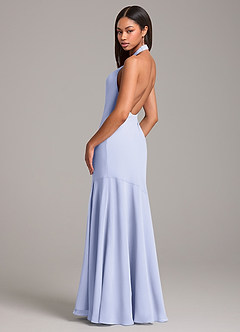 Azazie Lorena Bridesmaid Dresses Lavender Mermaid Pleated Chiffon Dress image6