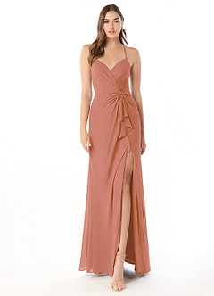 Azazie Aribella Final Sale MAI TAI Sheath Ruched Chiffon Dress image1