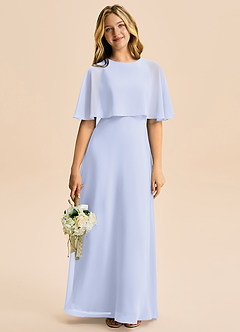 Azazie Maris Junior Vestido de Lavanda de Gasa de Corte en A image5