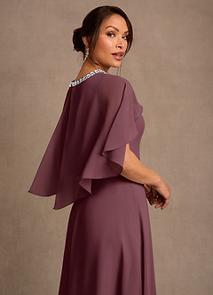 Azazie Winnifred Suknie dla Matki Panny Młodej Linia A Zroszony Szyfon Długość podłogi Sukienka image5