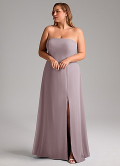 Azazie Wren Bridesmaid Dresses Dusk A-Line Side Slit Chiffon Convertible Dress image10