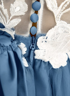 Azazie Sundae Blumenmädchenkleider Ballkleid Spitze Kleid Zwielichtviolett image8