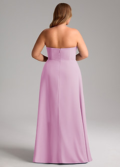 Azazie Wren Bridesmaid Dresses Candy Pink A-Line Side Slit Chiffon Convertible Dress image15