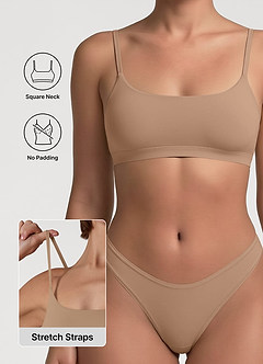 front Bare Feel Low Neck Bh uden polstring