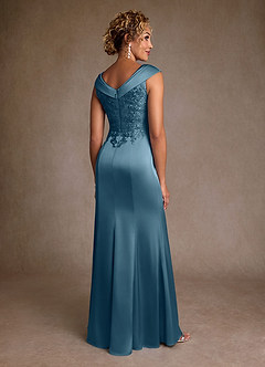 Azazie Santa Monica Mother of the Bride Dresses Bermuda A-Line Lace Dress image2