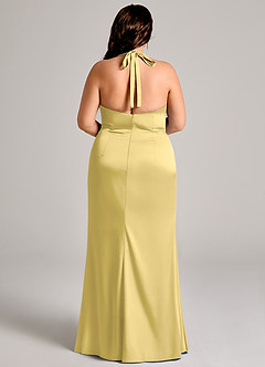 Azazie Valerie Suknie dla druhen Syrena Pofałdowany Satyna elastyczna Do ziemi Sukienka image12