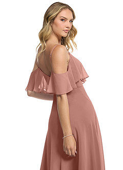 Azazie Jean Bridesmaid Dresses Cedar Rose A-Line Chiffon Convertible Dress image7