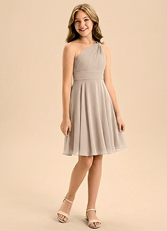 Azazie Charlize Junior Klä av A-Line i Chiffong Plisserad image3