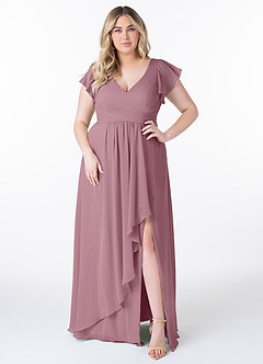 Azazie Omari Bridesmaid Dresses Vintage Mauve A-Line Chiffon Dress image7
