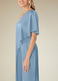 Azazie Hagretta Moeder van de bruid jurken Broekpak Jurk van Stretch Satijn Poederblauw image7