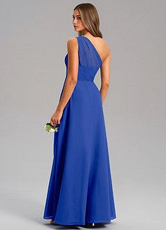Azazie Phaedra Brautjungfernkleider A-Linie One-Shoulder Chiffon Kleid Königsblau image7