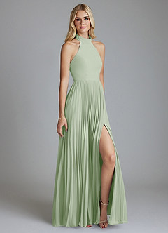 Azazie Keita Final Sale Black A-Line Pleated Chiffon Dress image4