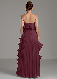 Azazie Alexia Bridesmaid Dresses Cabernet A-Line Ruched Chiffon Dress image7