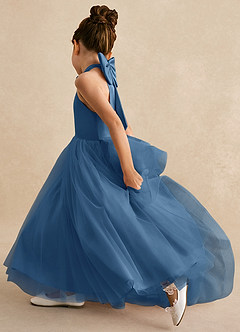 Azazie Bev Flower Girl Dresses Twilight A-Line Convertible Tulle Dress image7