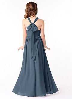 Azazie Jaylah Junior Neptune A-Line Ruched Chiffon Dress image1