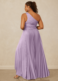 Christian Siriano Bridal for Azazie 1008 Bridesmaid Dresses Frosted Lilac A-Line One Shoulder Stretch Satin Dress image14