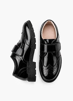 front Boys' Patent Brogue Dress Shoes