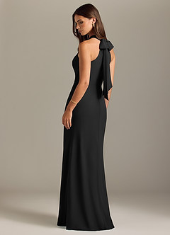 Azazie Doretta Bridesmaid Dresses Black Mermaid Pleated Chiffon Dress image7