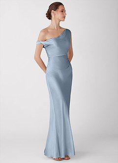 Vestido Azul Polvoriento Largo Avela image7