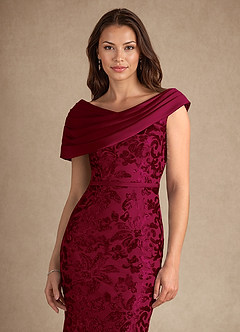 Azazie Marion Mother of the Bride Dresses Burgundy Mermaid Sequins Dress image5