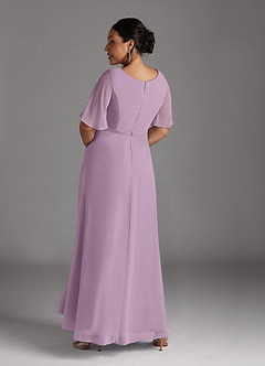 Azazie Tricia vestidos de madre de la novia Vestido de Glicinia de Gasa de Corte En A con Cuello en V Plisado image11