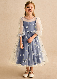Azazie Elowen Flower Girl Dresses Stormy A-Line Sweetheart Neckline Lace Dress image5