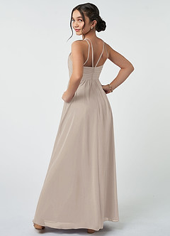 Azazie Leighton Junior Frost A-Line Pleated Chiffon Dress image5