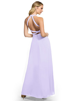 Azazie Clarice Abiti da Damigella Abito A-Line in Chiffon con Scollo Halter Lilla image11