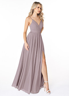 Azazie Gracie Bridesmaid Dresses Dusk A-Line Pleated Chiffon Dress image5