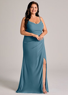 Azazie Deandra Bridesmaid Dresses Bermuda Mermaid Pleated Chiffon Dress image10