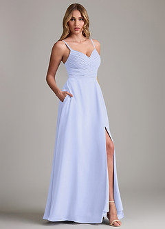 Azazie Terese Bridesmaid Dresses Lavender A-Line Pleated Chiffon Dress image6