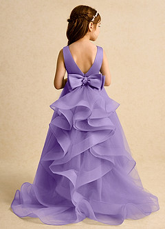 Azazie Lior Robe Demoiselle D'honneur Fillette Robe Princesse en Tulle Plissée Tahiti image8