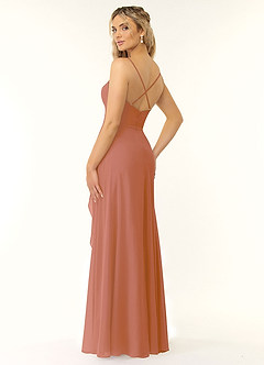 Azazie Naeem Bridesmaid Dresses MAI TAI A-Line V-Neck Ruffle Chiffon Dress image4