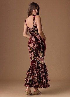 Robe Maxi Bourgogne Bloom Paola image2