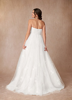 Azazie Leta Final Sale Diamond White Ball-Gown Sweetheart Tulle Dress image3