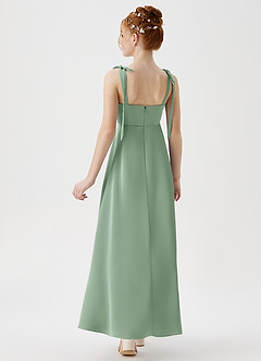 Azazie Rosey Junior Agave A-Line Sweetheart Neckline Stretch Satin Dress image6