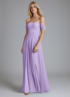 Azazie Seriana Suknie dla druhen Linia A Zza ramienia Szyfon Do ziemi Sukienka image1