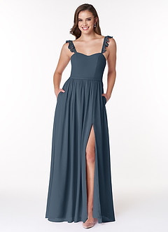 Azazie Metz Bridesmaid Dresses Neptune A-Line Sweetheart Ruched Chiffon Dress image1