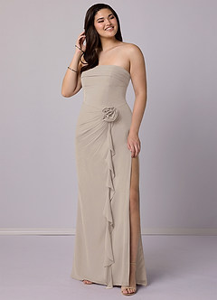 Barbie ♥ Azazie Bridesmaid Dresses Frost Sheath Strapless Chiffon Convertible Dress image7