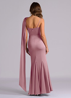 Azazie Inara Bridesmaid Dresses Vintage Mauve Mermaid Pleated Stretch Satin Dress image3