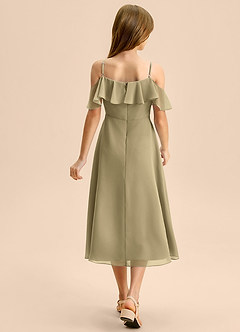 Azazie Kamilla Junior Klä av A-Line i Chiffong Av axeln image2