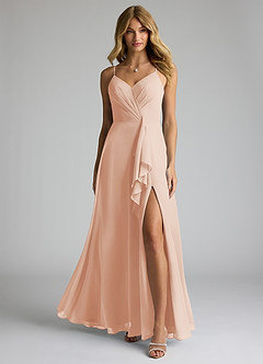 Azazie Akita Bridesmaid Dresses English Rose A-Line Chiffon Dress image3