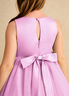 Azazie Prima Flower Girl Dresses Candy Pink A-Line Bow Tulle Dress image6