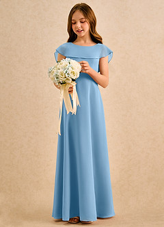 Azazie Kittie Girls Formal Flower Girl Klänningar Klänning A-Line i Chiffong image3