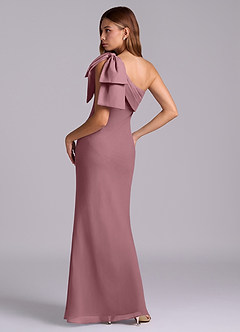 Azazie Yuanna Bridesmaid Dresses Amethyst Mermaid One Shoulder Chiffon Dress image6