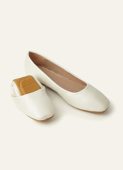 front Mehrfarbige Ballerinas mit eckiger Spitze