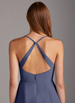 Azazie Manila Bridesmaid Dresses Stormy Sheath V-Neck Chiffon Dress image5